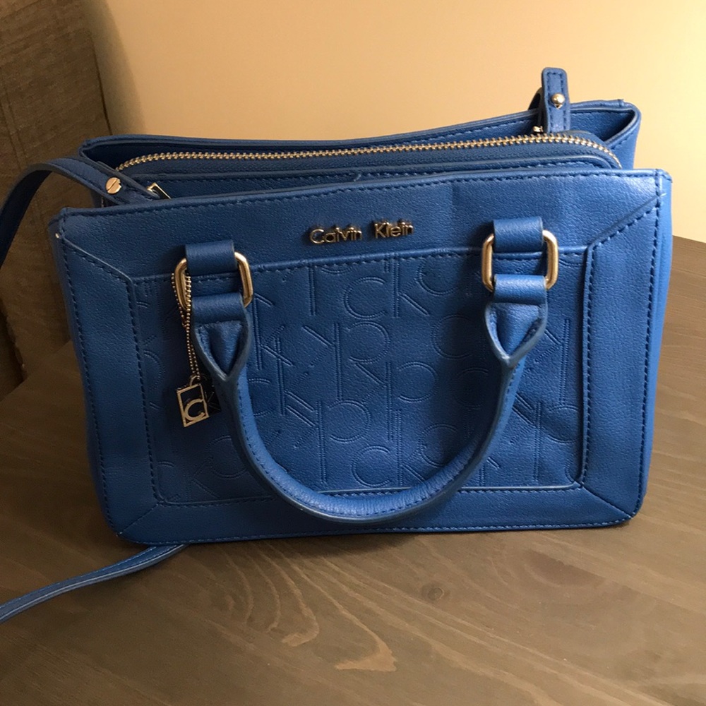 Blue Calvin Klein purse (small)